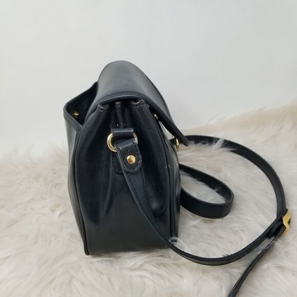 Etienne Aigner Black Vinyl Crossbody Bag - Picture 3 of 9